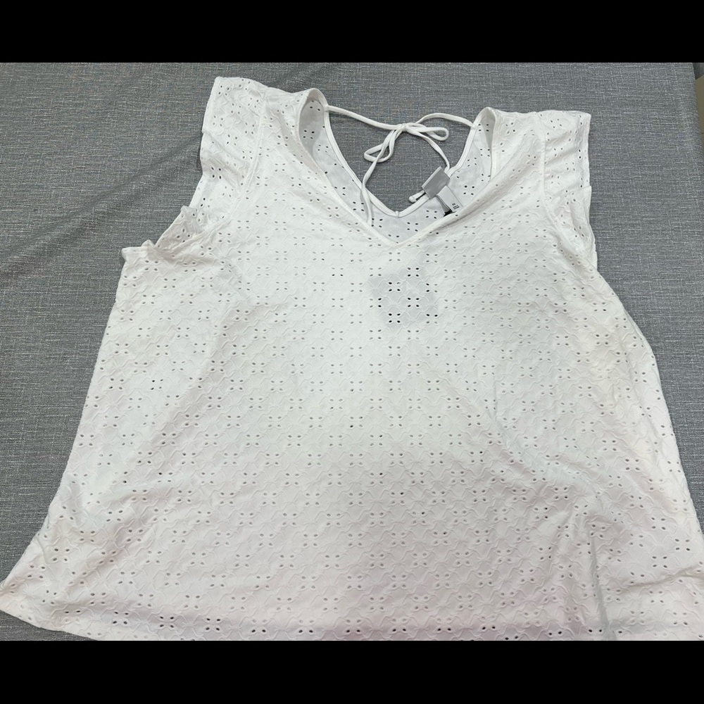 Ava & Viv white Plus Size Shirt Ruffles sleeves